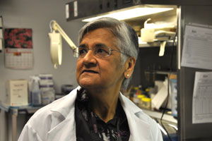 Dr. Renu Virmani, a pathologist, in her lab in Gaithersburg, Maryland. With the use of autopsies, her research helped change the way patients with certain heart conditions are treated in America. Dr. Virmani says she finds the low rates of autopsies done on patients who die in a hospital to be alarming. (Habiba Nosheen/ProPublica)